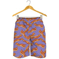 Purple Bacon Pattern Print Men's Shorts