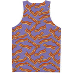 Purple Bacon Pattern Print Men's Tank Top