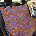 Purple Bacon Pattern Print Pet Car Back Seat Cover