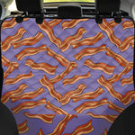 Purple Bacon Pattern Print Pet Car Back Seat Cover