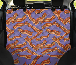 Purple Bacon Pattern Print Pet Car Back Seat Cover