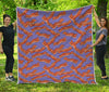 Purple Bacon Pattern Print Quilt