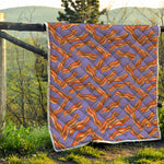 Purple Bacon Pattern Print Quilt