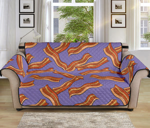 Purple Bacon Pattern Print Sofa Protector