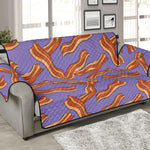 Purple Bacon Pattern Print Sofa Protector