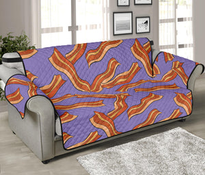 Purple Bacon Pattern Print Sofa Protector