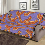 Purple Bacon Pattern Print Sofa Protector