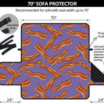 Purple Bacon Pattern Print Sofa Protector