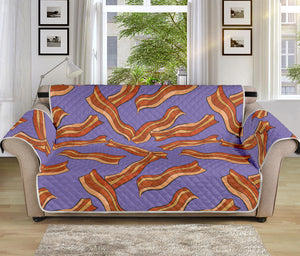 Purple Bacon Pattern Print Sofa Protector