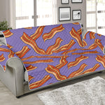 Purple Bacon Pattern Print Sofa Protector