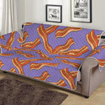 Purple Bacon Pattern Print Sofa Protector