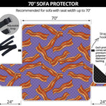 Purple Bacon Pattern Print Sofa Protector