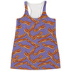 Purple Bacon Pattern Print Women's Racerback Tank Top