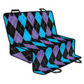 Purple Black And Blue Argyle Print Pet Car Back Seat Cover