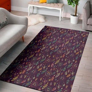 Purple Bohemian Dream Catcher Print Area Rug