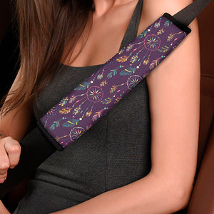 Purple Bohemian Dream Catcher Print Car Seat Belt Covers