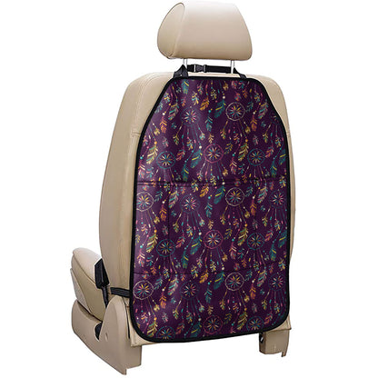 Purple Bohemian Dream Catcher Print Car Seat Organizers
