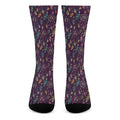 Purple Bohemian Dream Catcher Print Crew Socks