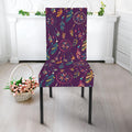 Purple Bohemian Dream Catcher Print Dining Chair Slipcover