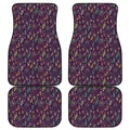 Purple Bohemian Dream Catcher Print Front and Back Car Floor Mats