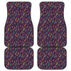 Purple Bohemian Dream Catcher Print Front and Back Car Floor Mats