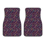 Purple Bohemian Dream Catcher Print Front Car Floor Mats