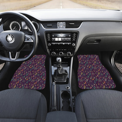 Purple Bohemian Dream Catcher Print Front Car Floor Mats