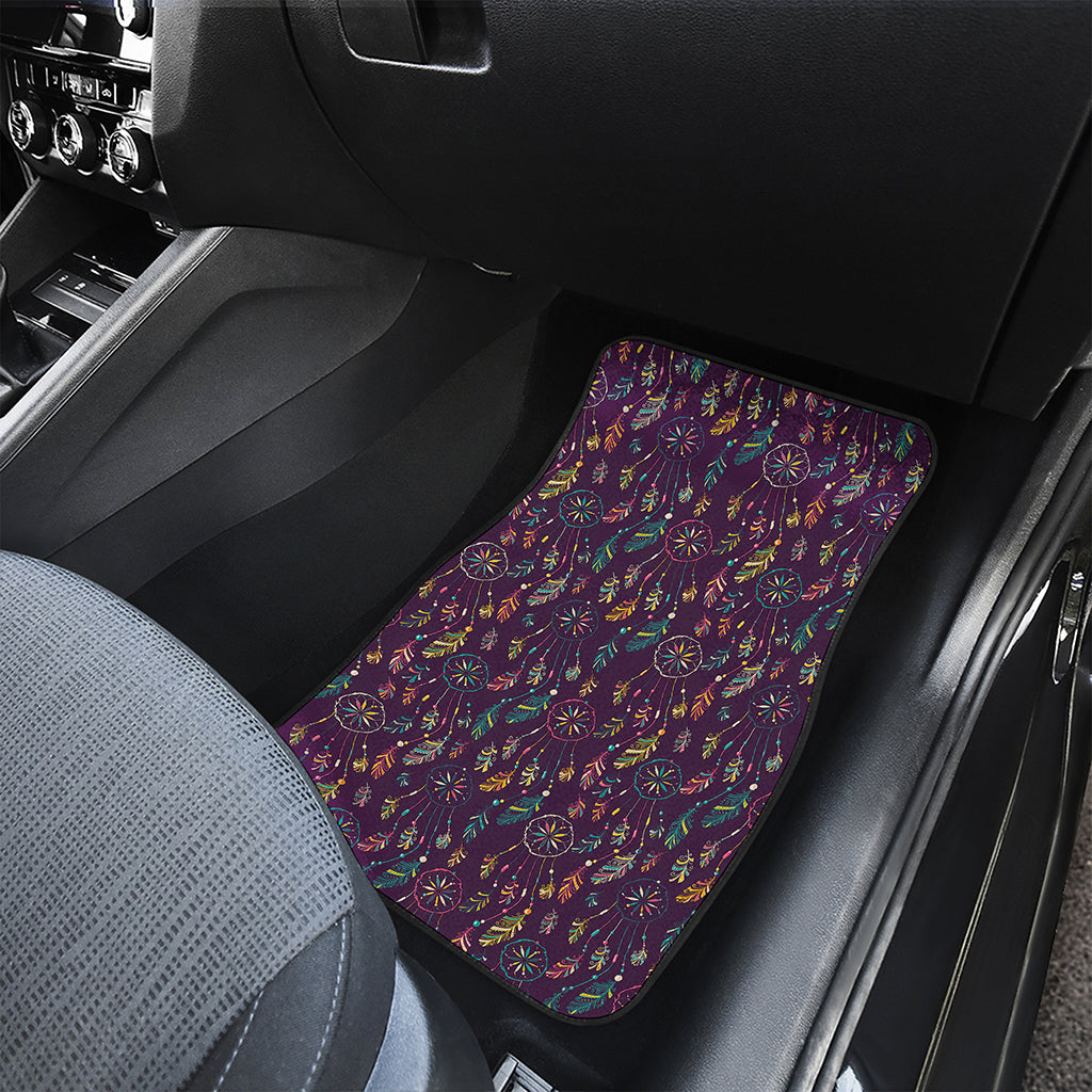 Purple Bohemian Dream Catcher Print Front Car Floor Mats