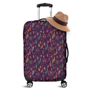 Purple Bohemian Dream Catcher Print Luggage Cover