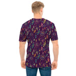 Purple Bohemian Dream Catcher Print Men's T-Shirt
