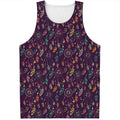 Purple Bohemian Dream Catcher Print Men's Tank Top