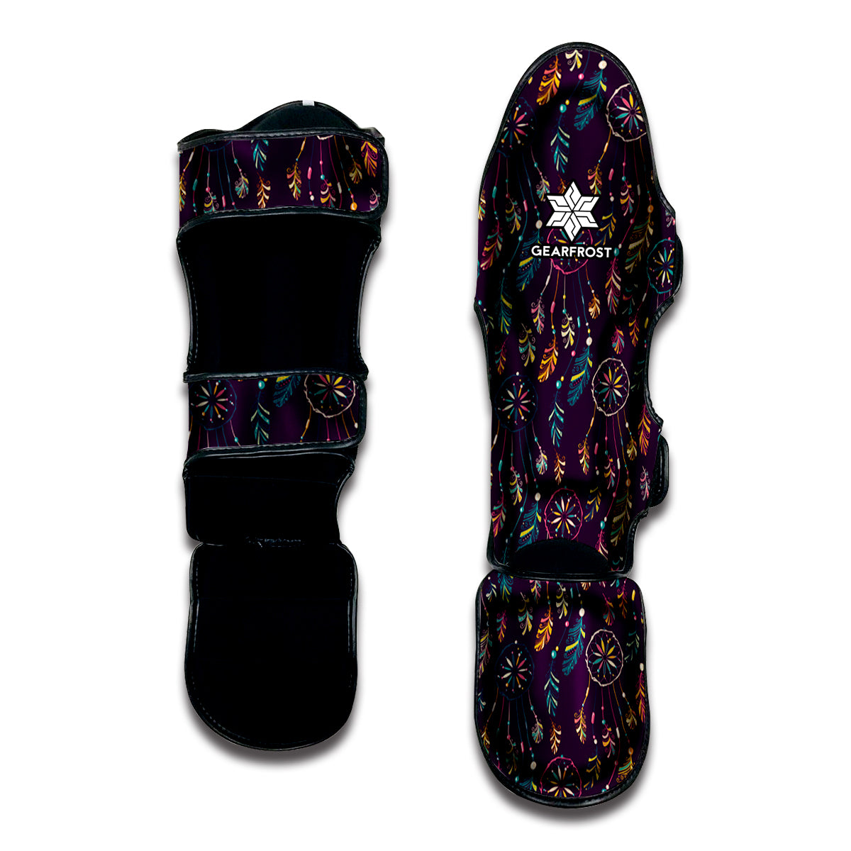 Purple Bohemian Dream Catcher Print Muay Thai Shin Guard