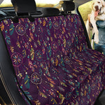 Purple Bohemian Dream Catcher Print Pet Car Back Seat Cover