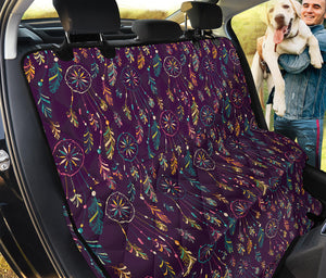 Purple Bohemian Dream Catcher Print Pet Car Back Seat Cover