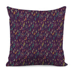 Purple Bohemian Dream Catcher Print Pillow Cover