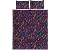 Purple Bohemian Dream Catcher Print Quilt Bed Set