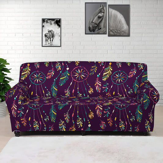 Purple Bohemian Dream Catcher Print Sofa Cover