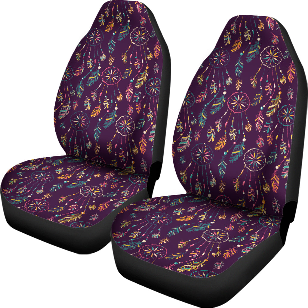 Purple Bohemian Dream Catcher Print Universal Fit Car Seat Covers