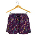 Purple Bohemian Dream Catcher Print Women's Shorts
