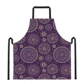 Purple Bohemian Mandala Pattern Print Apron
