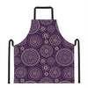 Purple Bohemian Mandala Pattern Print Apron