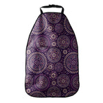 Purple Bohemian Mandala Pattern Print Car Seat Organizers