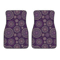 Purple Bohemian Mandala Pattern Print Front Car Floor Mats