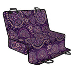 Purple Bohemian Mandala Pattern Print Pet Car Back Seat Cover