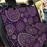 Purple Bohemian Mandala Pattern Print Pet Car Back Seat Cover