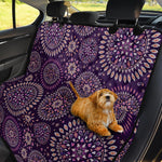 Purple Bohemian Mandala Pattern Print Pet Car Back Seat Cover