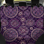 Purple Bohemian Mandala Pattern Print Pet Car Back Seat Cover