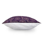 Purple Bohemian Mandala Pattern Print Pillow Cover