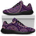 Purple Bohemian Mandala Pattern Print Walking Shoes