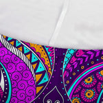 Purple Bohemian Peacock Feather Print Sofa Cover